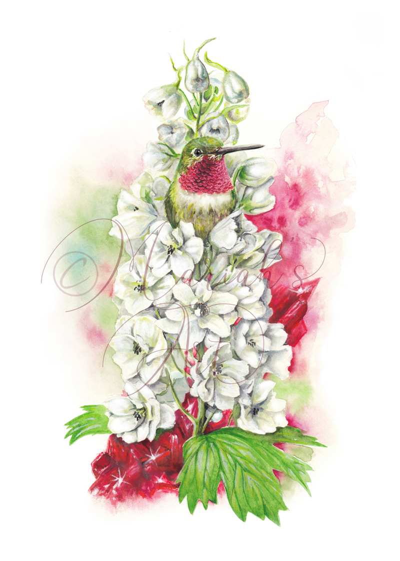 July Gemflower: Larkspur & Ruby