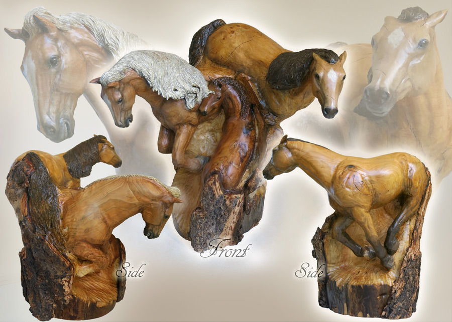 Three horses douglas fir root