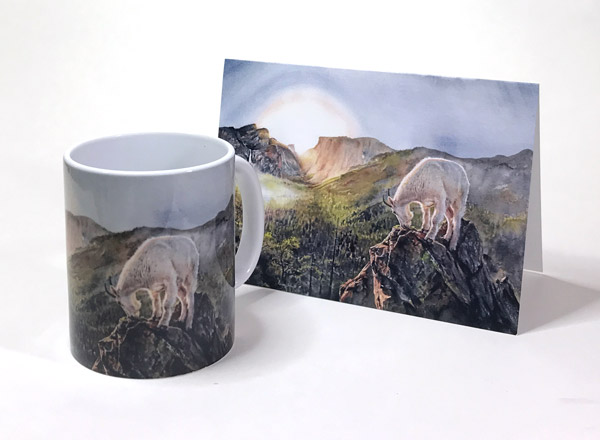 Mountain Goat Card and Mug Set
