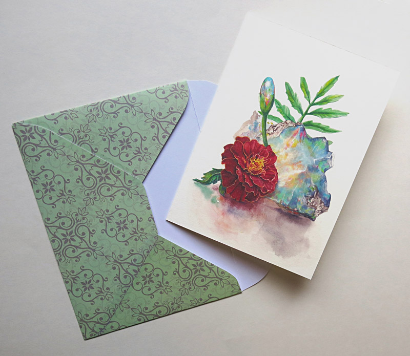 Gemflower October card