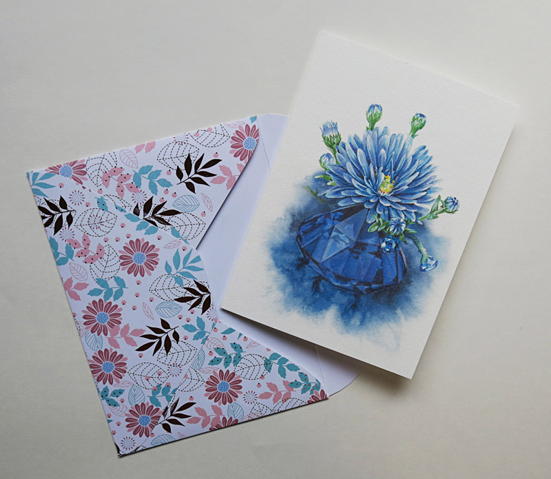Gemflower September card