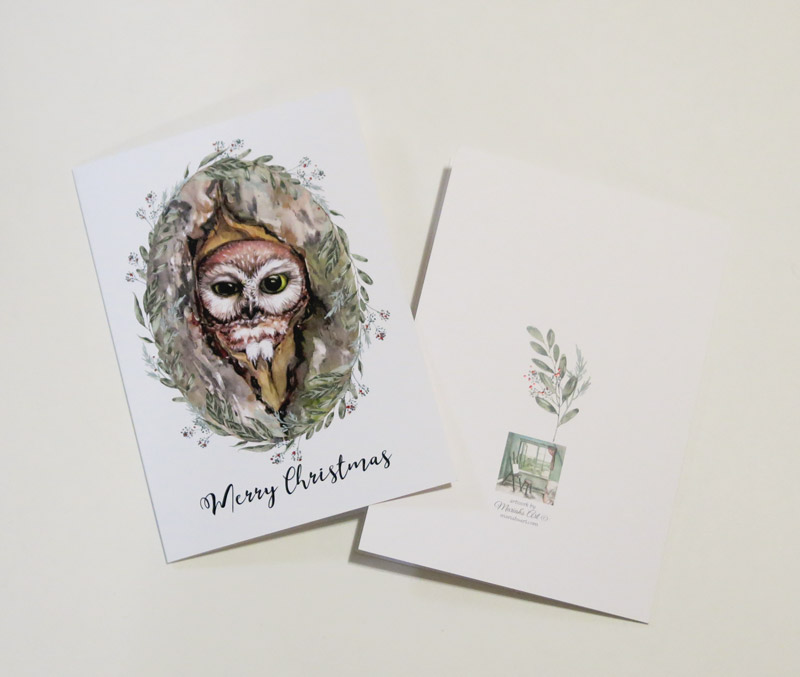 Pygmy Owl Christmas Card